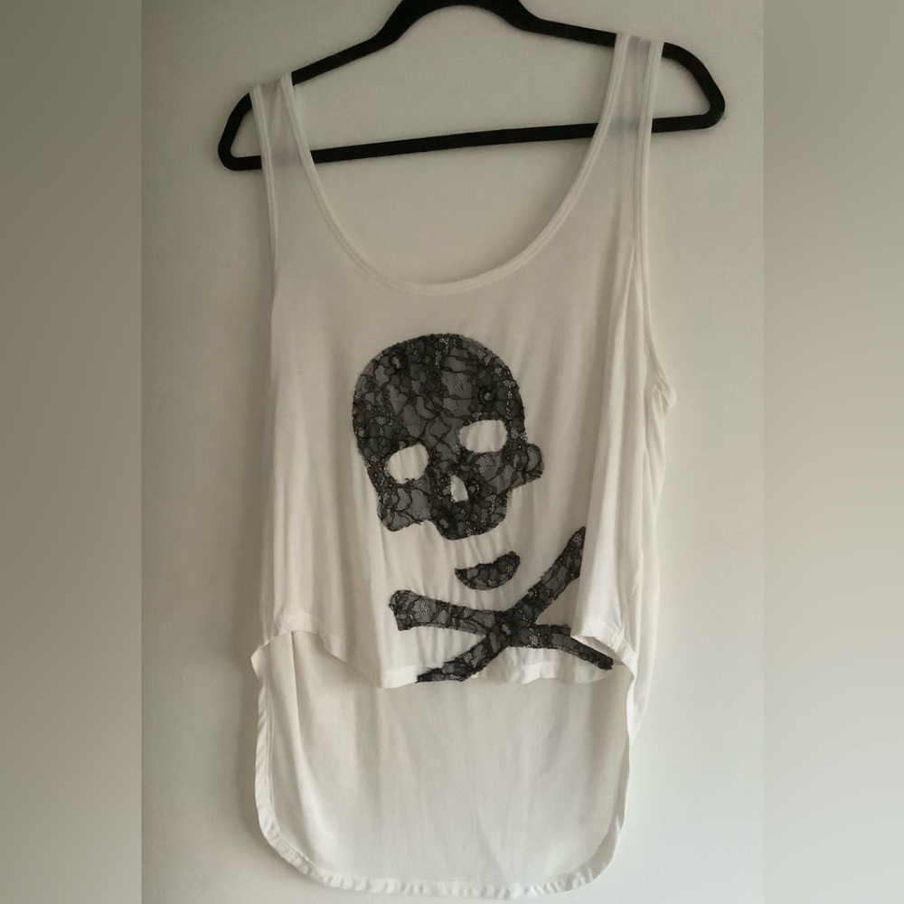 Gryphon women’s Hi/Low skull tank L